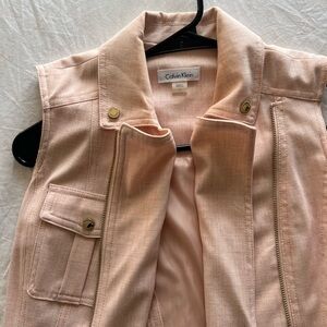 Calvin Klein Light Pink dress with Gold accents